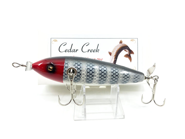 Cedar Creek Musky Minnow Red Head Gray Scale Color 2016 - Special Order