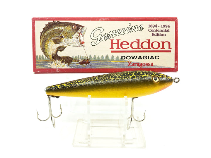 Heddon Centennial Edition Wood Zaragossa New in Box NO. X6500W-GNCB - Green Crackleback