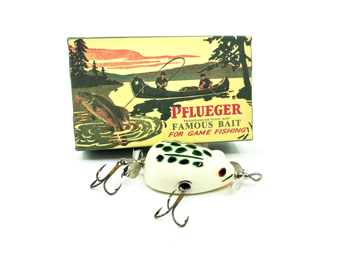 Pflueger 1999 Kent Floater Frog with Box White Enamel Color