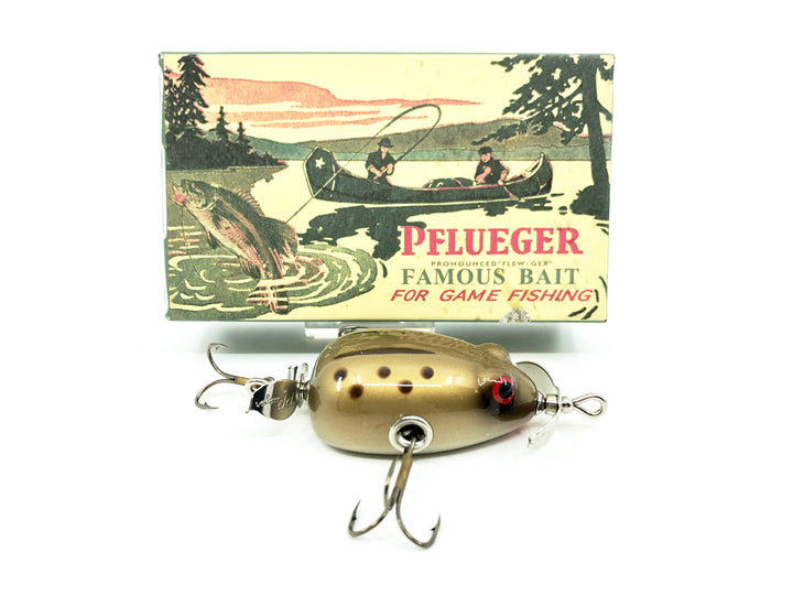 Pflueger 1999 Kent Floater Frog with Box Golden Color