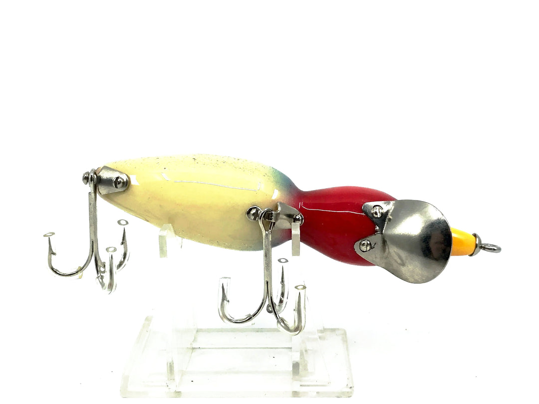 Musky Dan (XXX Lures) Duck Lure, Red Head/Blue Flitter Color