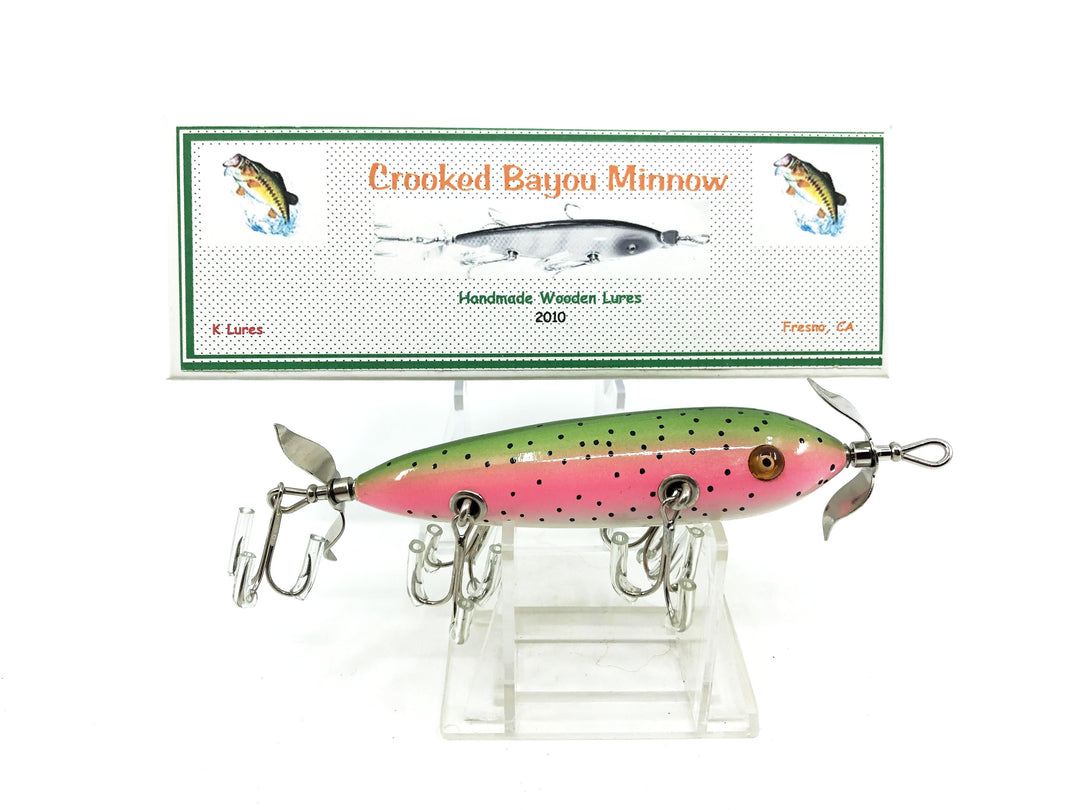 Crooked Bayou Minnow - 5 Hook- Rainbow Trout Color 6 - 2010