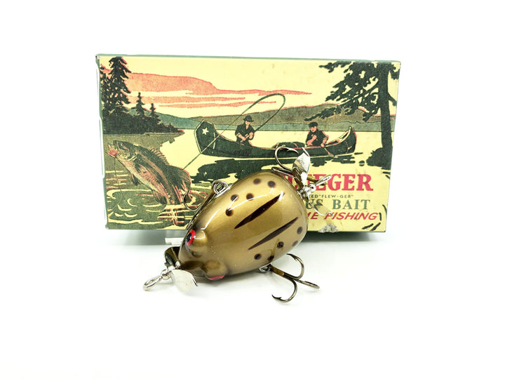 Pflueger 1999 Kent Floater Frog with Box Golden Color