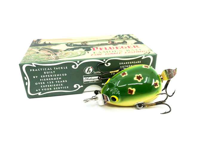 Pflueger 1999 Kent Floater Frog with Box Classic Moss Color
