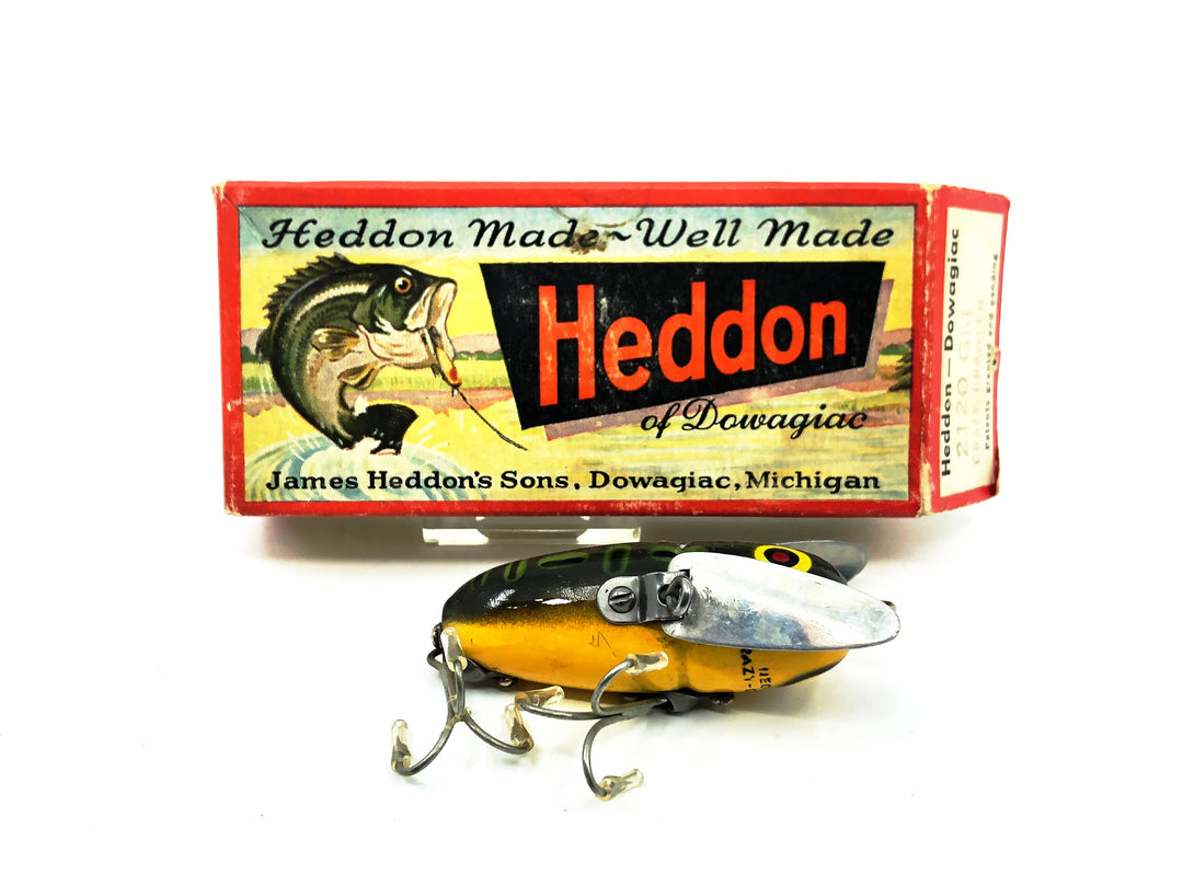 Heddon Crazy Crawler 2120, BF Bullfrog Color with Box