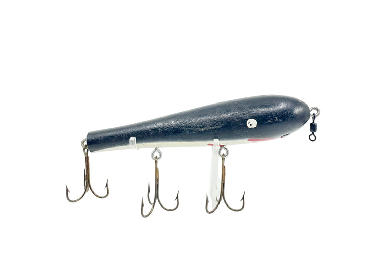 Unknown Wooden Musky Glide Bait, Black Sucker Color