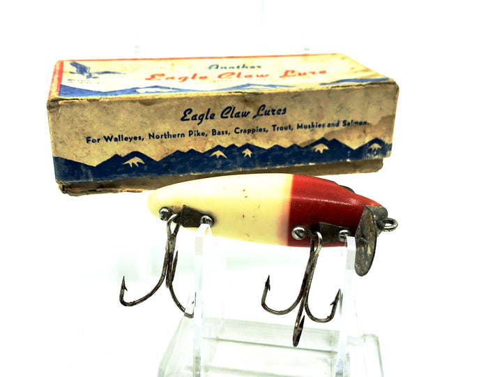 Wright & McGill Eagle Claw Bug-A-Boo Lure, Red Head/White Color with Box