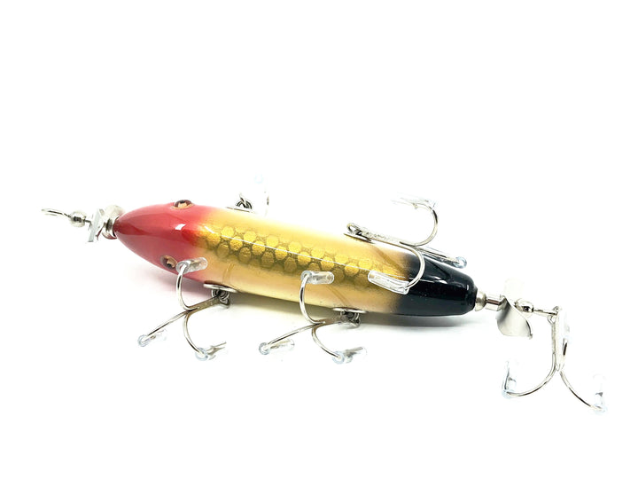 Musky Dan (XXX Lures) 5 Hook Minnow, Red/Gold/Black w/COA