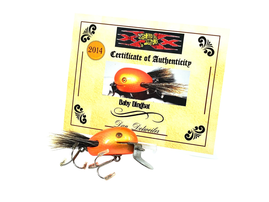Musky Dan (XXX Lures) Baby Dingbat, Goldfish w/COA