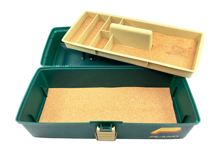 Plano 1001 Green/Bash Tackle Box, Custom Cork Lining & Engraving
