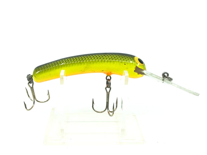 Bagley Diving Smoo #3 09, Black on Chartreuse Color