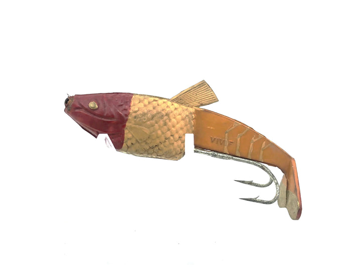 Vivif-Made in France Vintage Lure, Red Head/White Color
