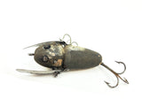 Heddon Wooden Crazy Crawler 2100 Flocked, GM Grey Mouse Color