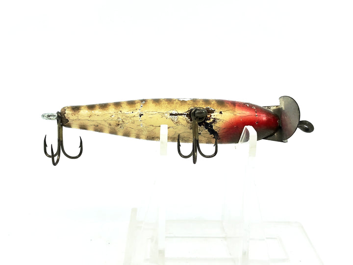 Creek Chub 2200 Midget Pikie, Early Model Double Line Tie Painted Eyes Pikie Color