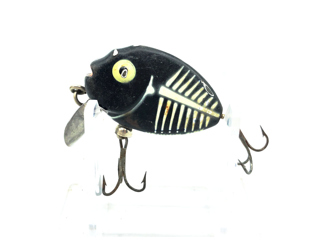 Heddon Tiny Punkinseed 380, XBW Black and White Shore Minnow Color