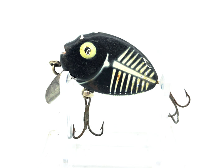 Heddon Tiny Punkinseed 380, XBW Black and White Shore Minnow Color