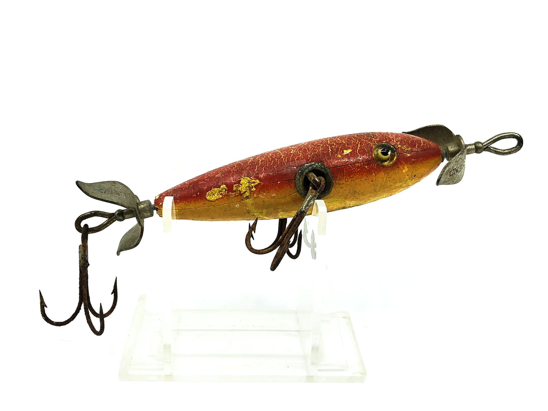South Bend #903 Underwater Minnow, SCBY Sienna Cracked Back/Yellow Belly Color