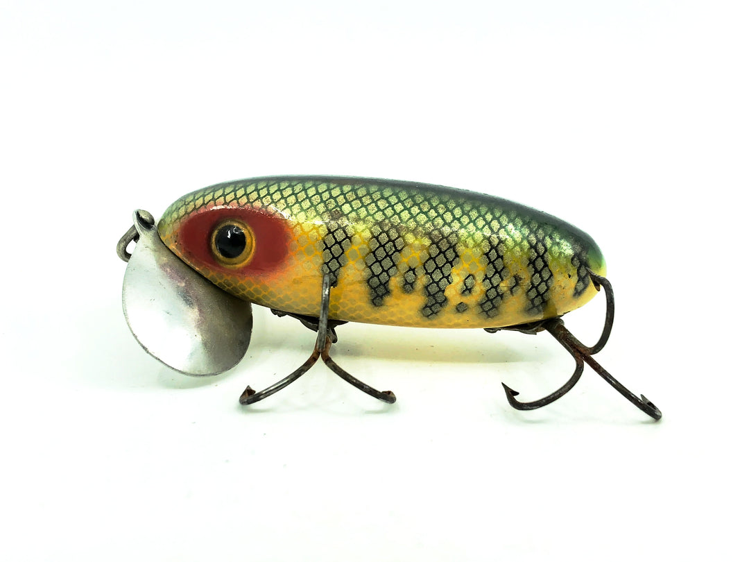 Arbogast Jitterbug 5/8oz 1st Gen Hardware, Perch Color, Cedar Jitterbug