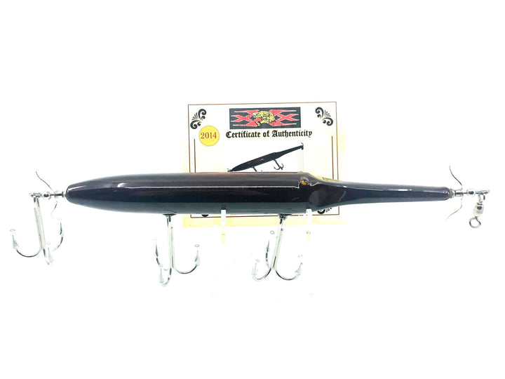 Musky Dan (XXX Lures) Husky Gar Minnow 9", Mexican rosewood Color -2014 w/COA