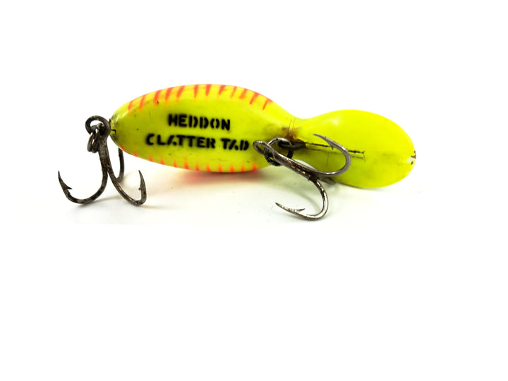 Heddon Tiny Clatter Tad, YFO Yellow Fluorescent Red Ribs/Black Back Color