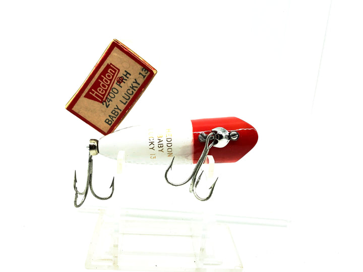Heddon Baby Lucky 13 2400, PRH Shiner/Red Head Color with Box