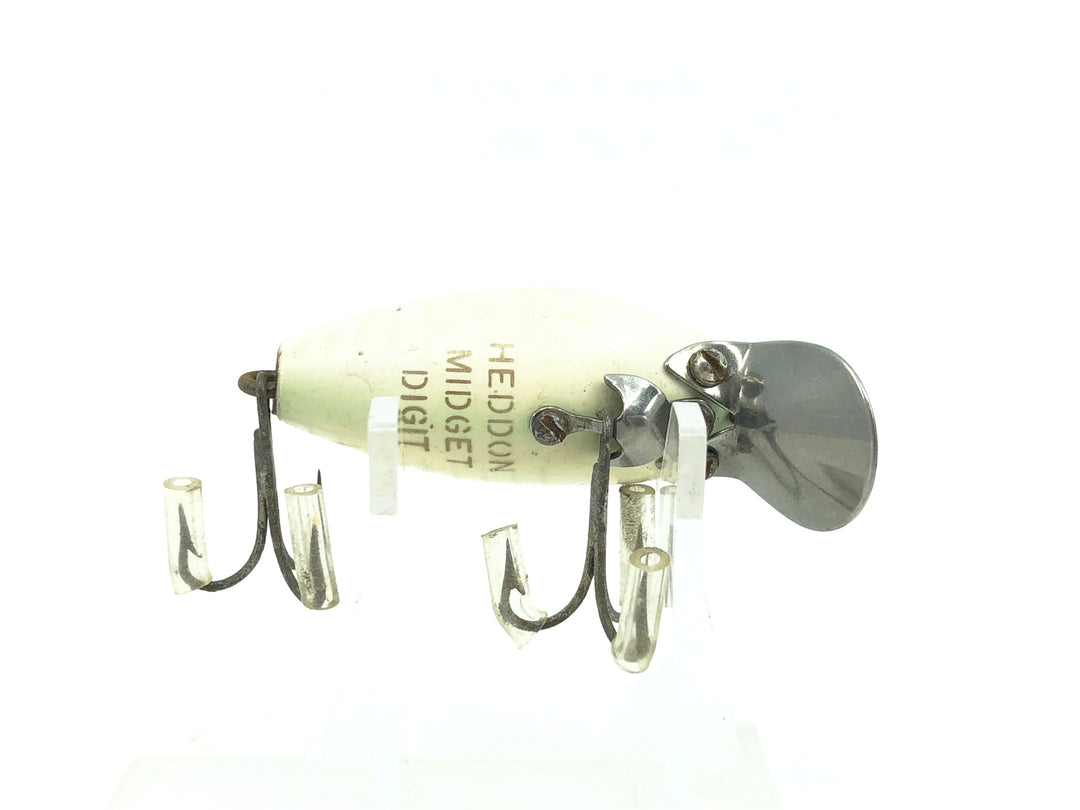 Heddon Midgit Digit River Runt Spook 9020, XRW White Shore Color