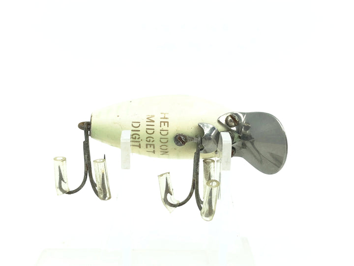 Heddon Midgit Digit River Runt Spook 9020, XRW White Shore Color