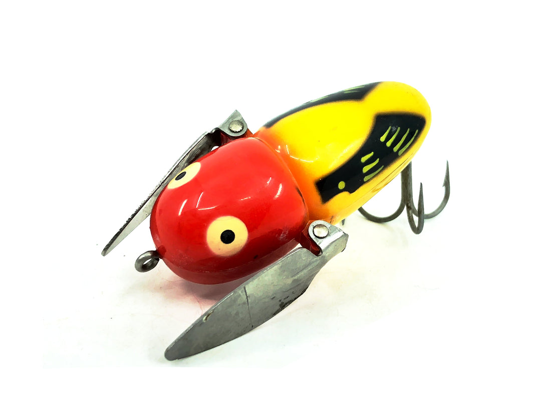 Heddon Crazy Crawler, Yellow/Red Head Color