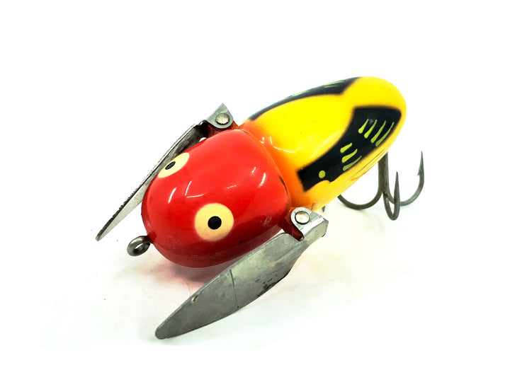 Heddon Crazy Crawler, Yellow/Red Head Color