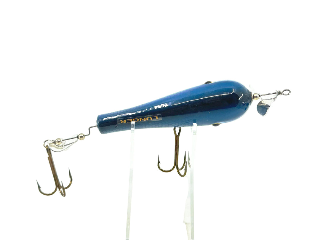 Lunger Musky Spinner Bait, Blue Scale Color