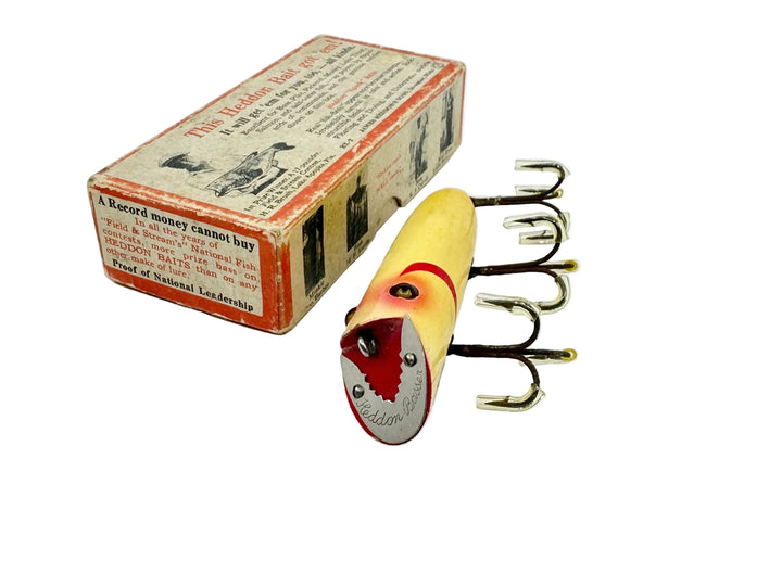 Heddon Basser 8500, 2M, White/Red Gils Color w/Box, L-Rig-Hardware