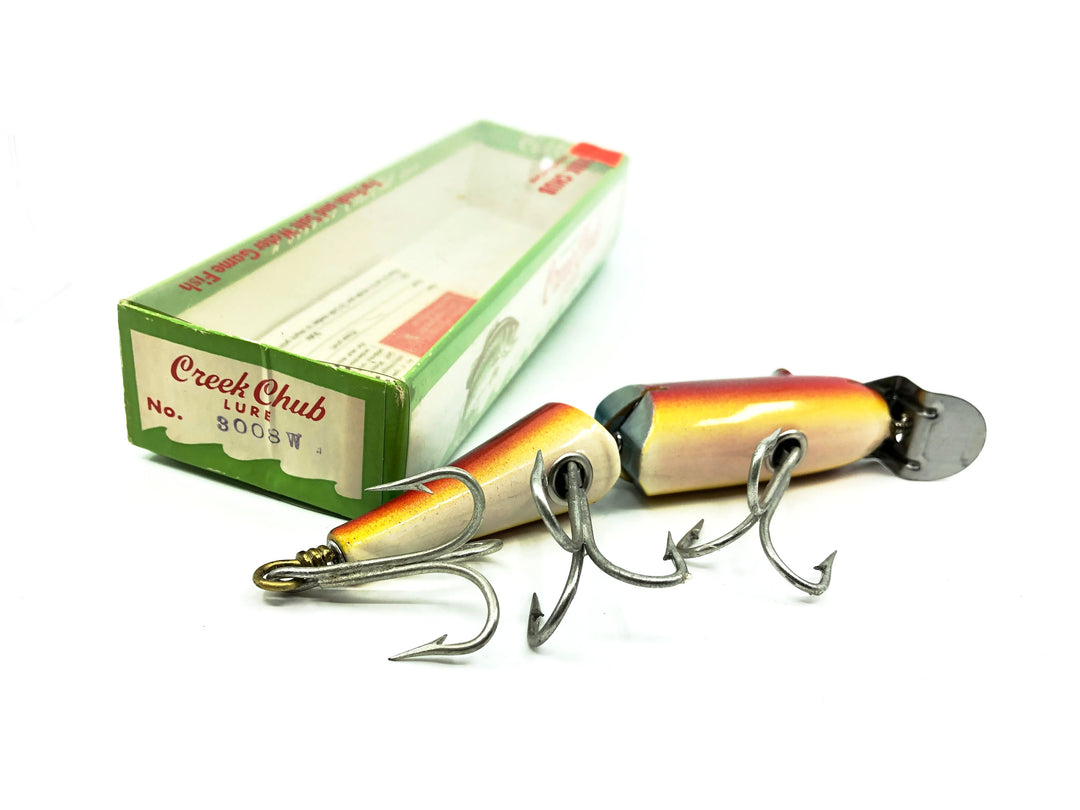 Creek Chub Jointed Husky Pikie 3000, Rainbow Color 3008W with Box