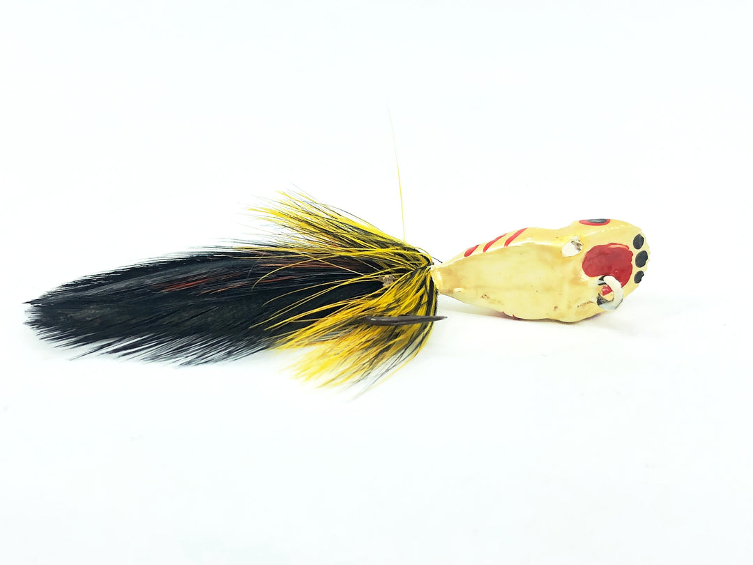 Peck's Parker Feather Minnow, Yellow/Black/Red Bucktail Color