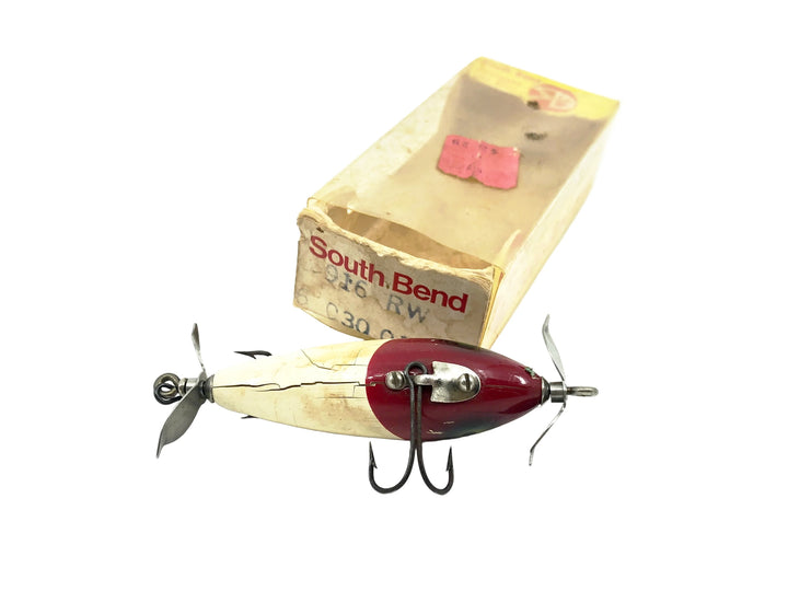 South Bend Spin-I-Diddee, RW Red Head/White Color w/Box