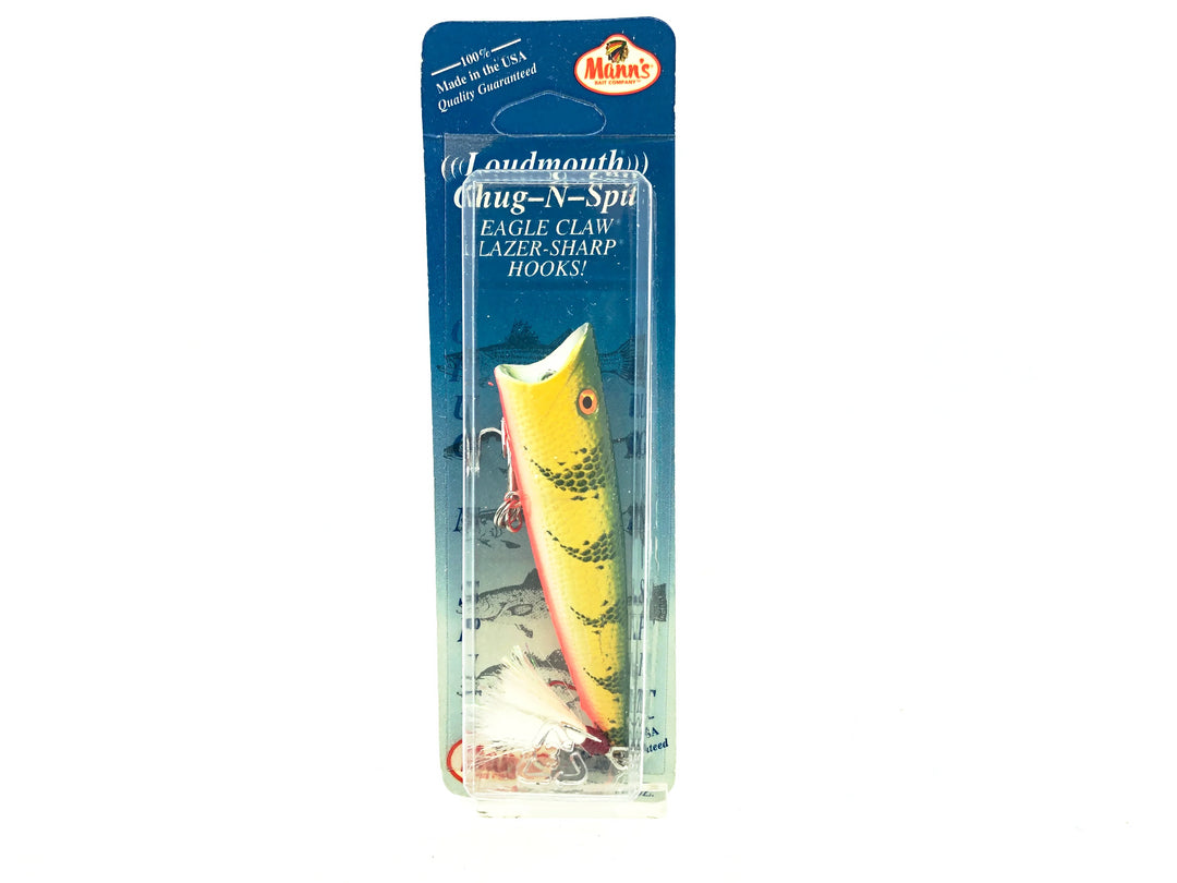 Mann's Loudmouth Chug N Spit, Yellow Perch Color on Card