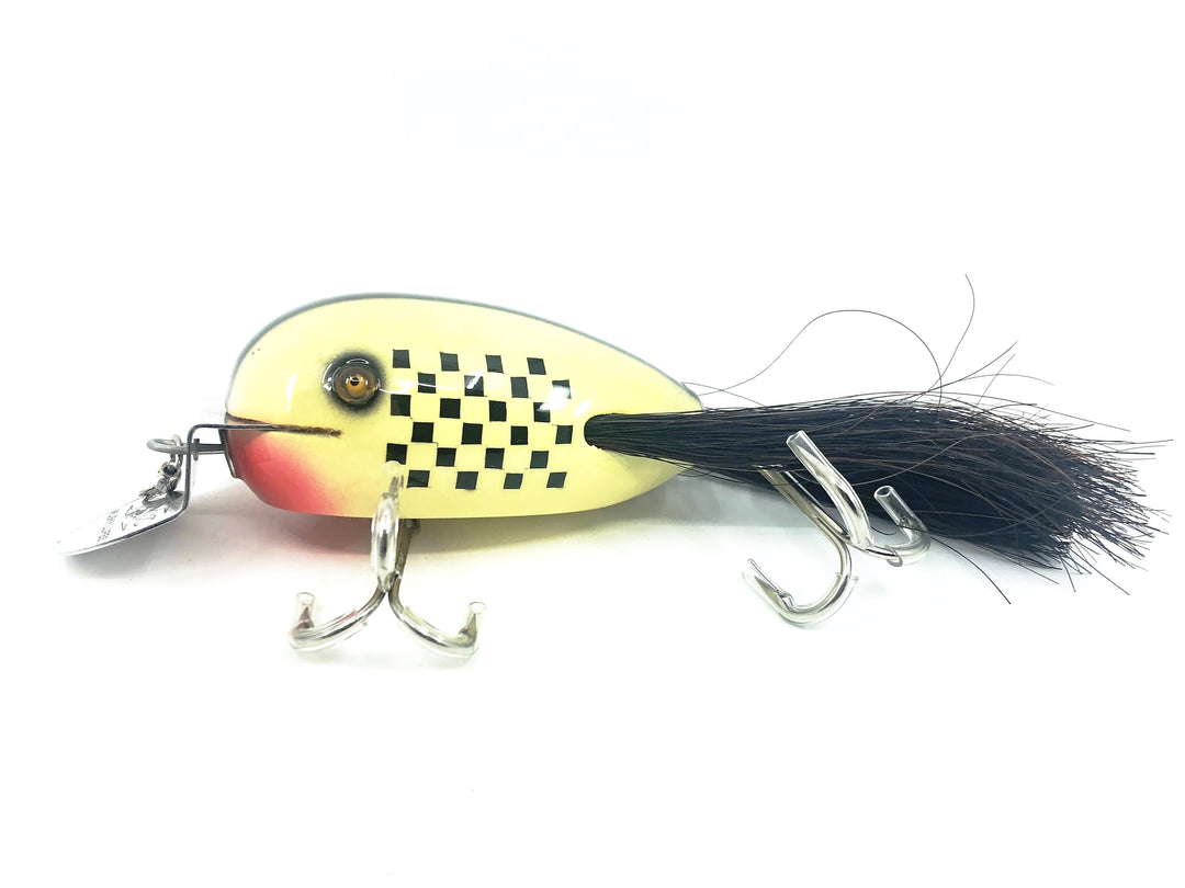 Musky Dan (XXX Lures) Giant Dingbat 3 7/8", Black & White Checkers Color