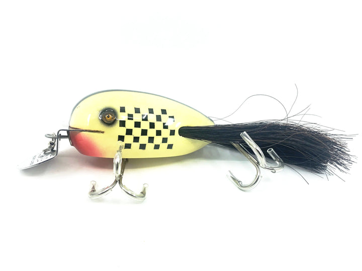 Musky Dan (XXX Lures) Giant Dingbat 3 7/8", Black & White Checkers Color