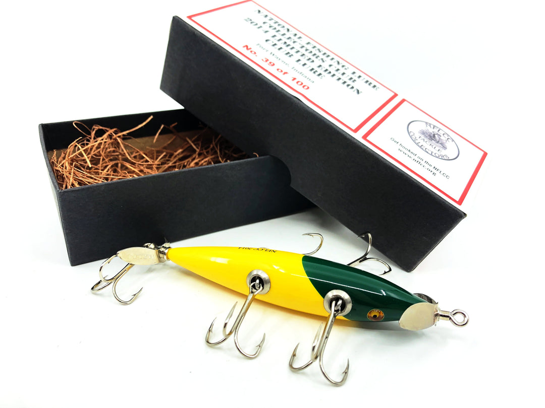 Little Sac Bait Company NFLCC Collectors Club 2014 Limited Edition Club Lure "Elusive Minnow" No.216GHM, Green Head Minnow Color with Box