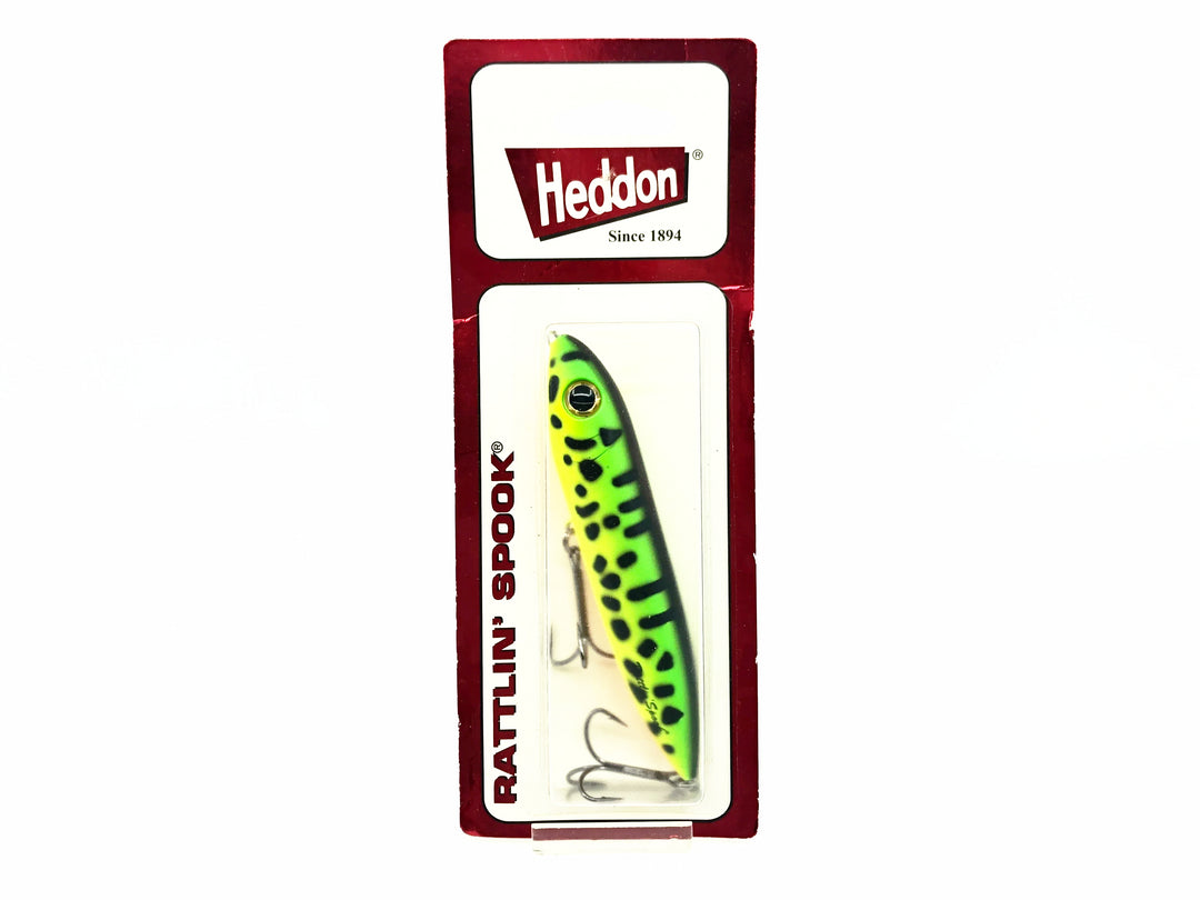 Heddon Rattlin' Spook, GRA Fluorescent Green Crawdad Color on Card