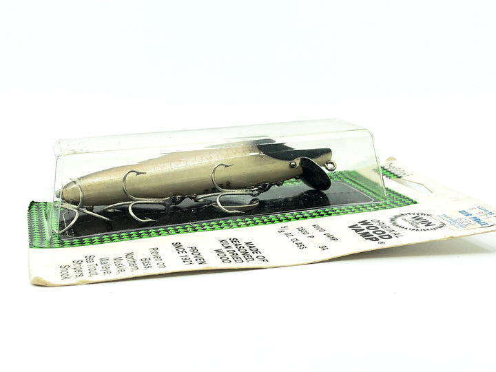 Original Heddon Wood Vamp, 7500 P Shiner Color on Card