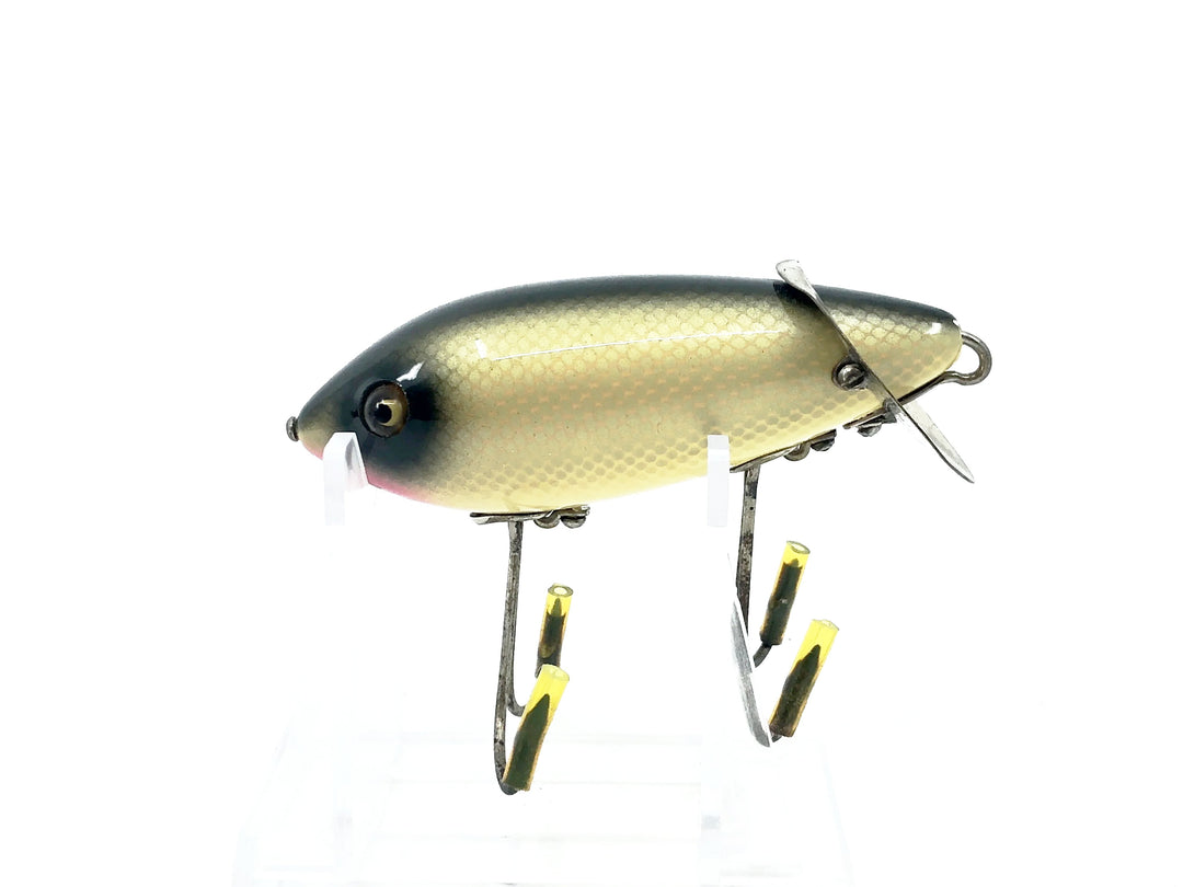 Heddon 1900 Baby Crab Wiggler, Repaint Shiner Scale Color