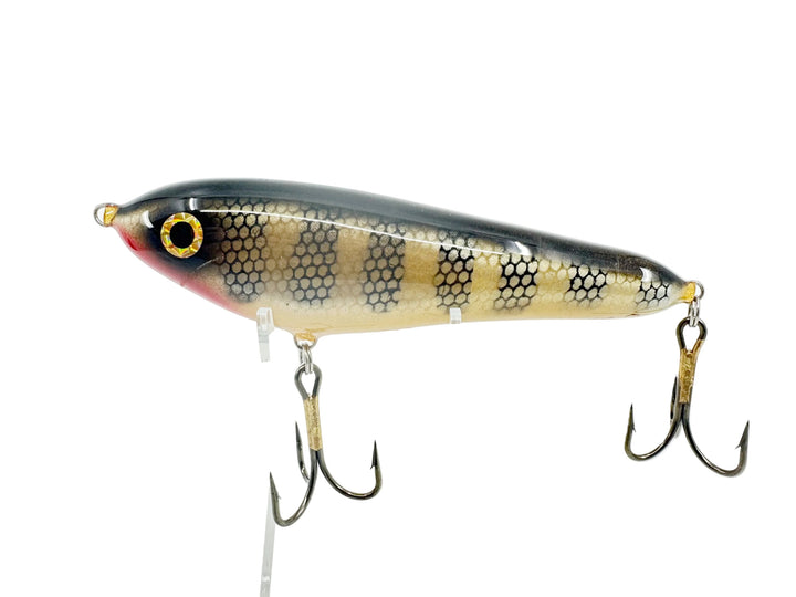 Smuttly Dog 7" Jerkbait, Perch/White Belly Color