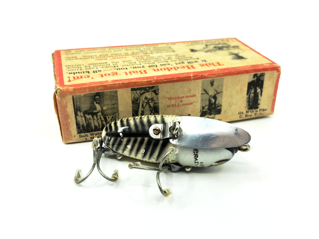 Heddon Crazy Crawler 2120, XRS Silver Shore Color with Brush Box