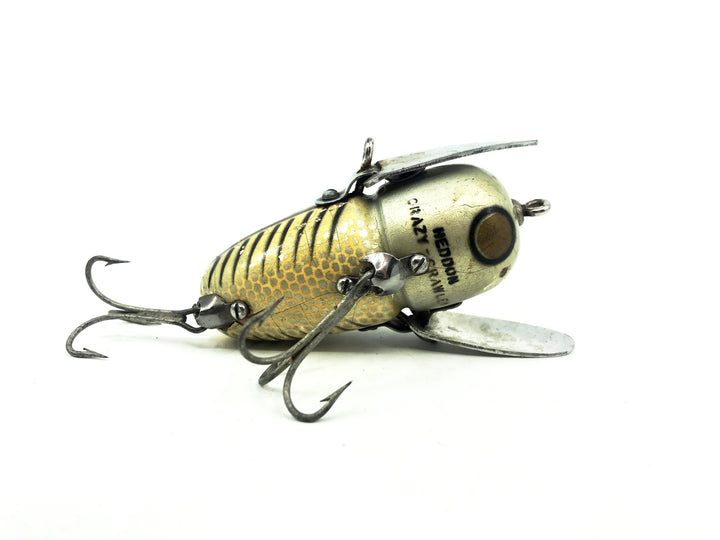 Heddon Wooden Crazy Crawler 2120 XRS Silver Shore Color