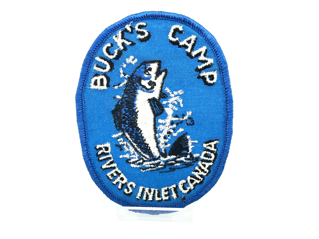 Buck's Camp Rivers Inlet Canada Vintage Fishing Patch