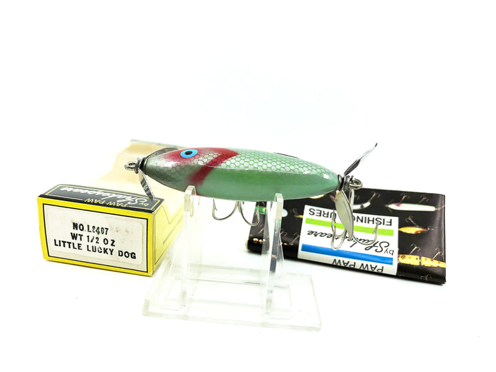 Shakespeare Paw Paw Little Lucky Dog No.L2407, Green Shad Color with Box