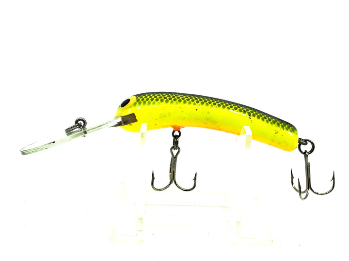 Bagley Diving Smoo #3 09, Black on Chartreuse Color