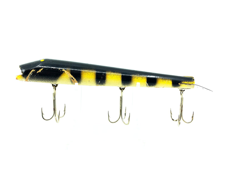 Bobbie Bait Musky Lure, Yellow Perch Color Vintage Lure