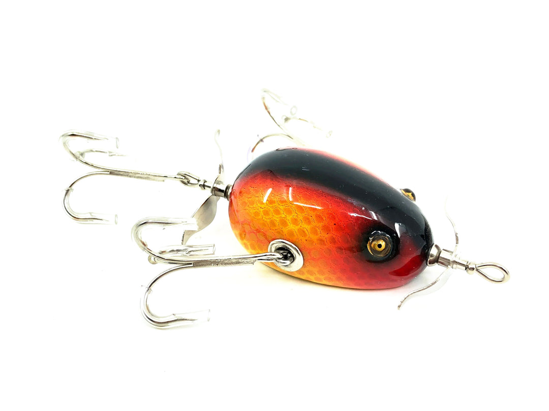 Musky Dan (XXX Lures) Kent Frog, Black Back/Yellow Scale/Red Color