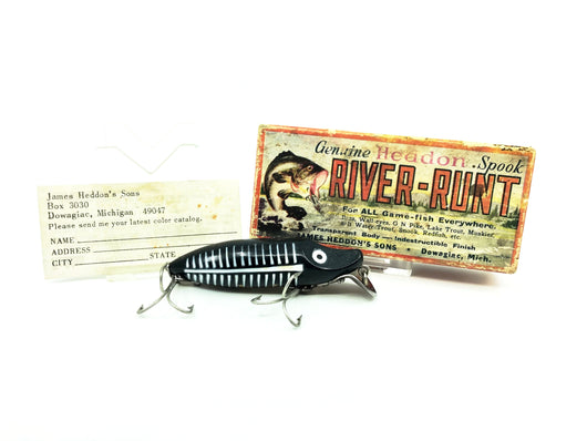 Heddon River Runt Spook Floater 9400-XBW, Black Shore Minnow Color with Box